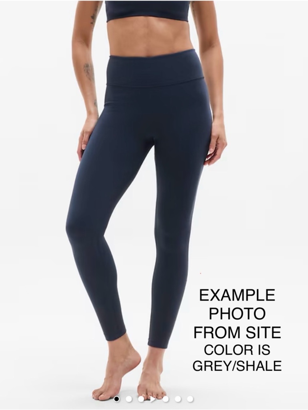 ATHLETA 	Intuition Ultra High Rise Cotton Legging in Grey/Shale